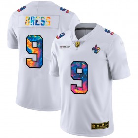 New Orleans Saints Tröjor Drew Brees 9 Nike 2020 Flerfärgad Vit - Herr